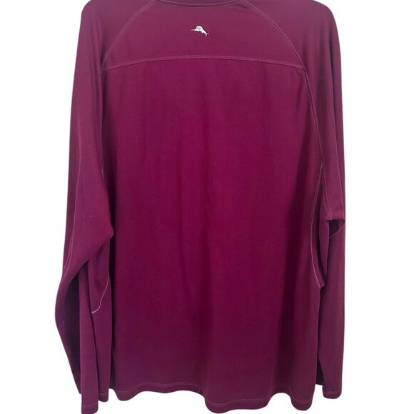 Tommy Bahama Men’s Firewall Half-Zip Sweatshirt Burgundy Sporty size XXL - Picture 5 of 9